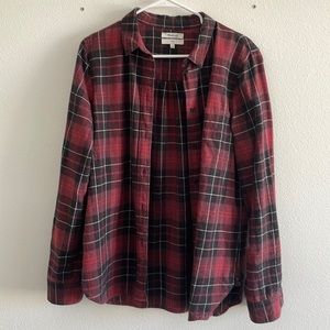 Madewell Plaid Flannel Shirt Womens Size Large (Slim)